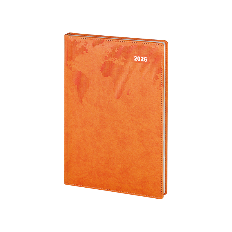 N102 Turuncu Termo Deri̇ Tarihli Ajanda (Ivory Kağıt)