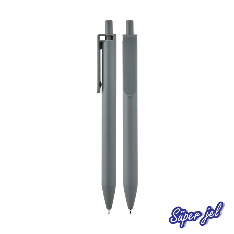 N509 Gri Plastik Süper Jel Refil Kalem