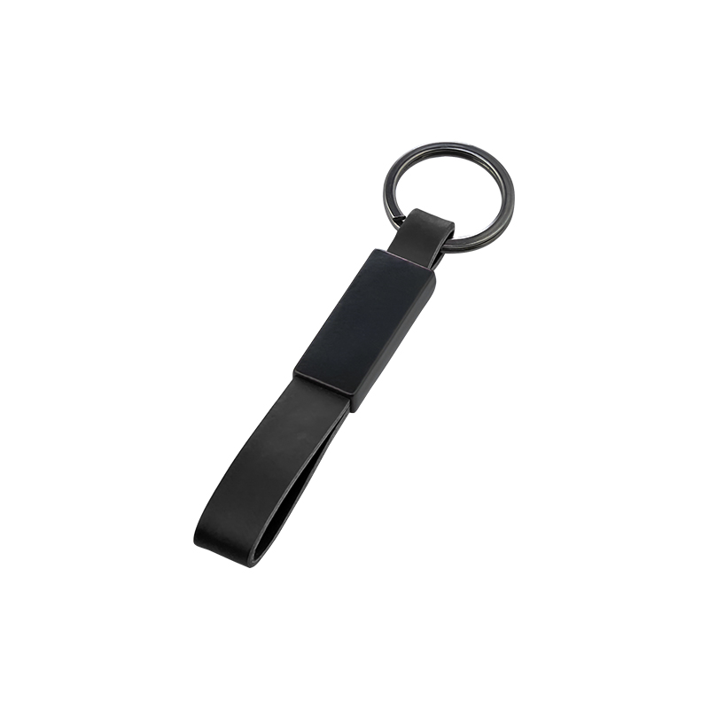 Çift Taraflı Metal Suni Deri Anahtarlık