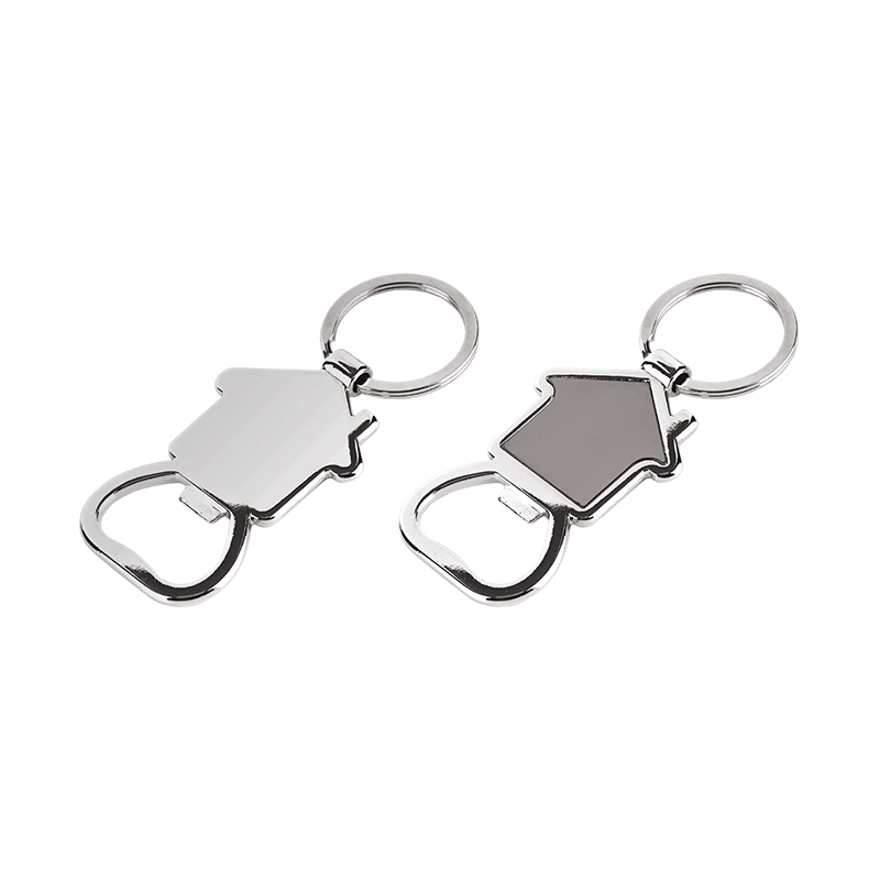 6604 Krom Tek Taraflı Metal Anahtarlık